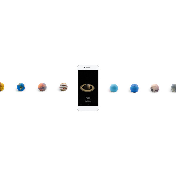 AstroReality Globos terráqueos en relieve Solar System Mini Set